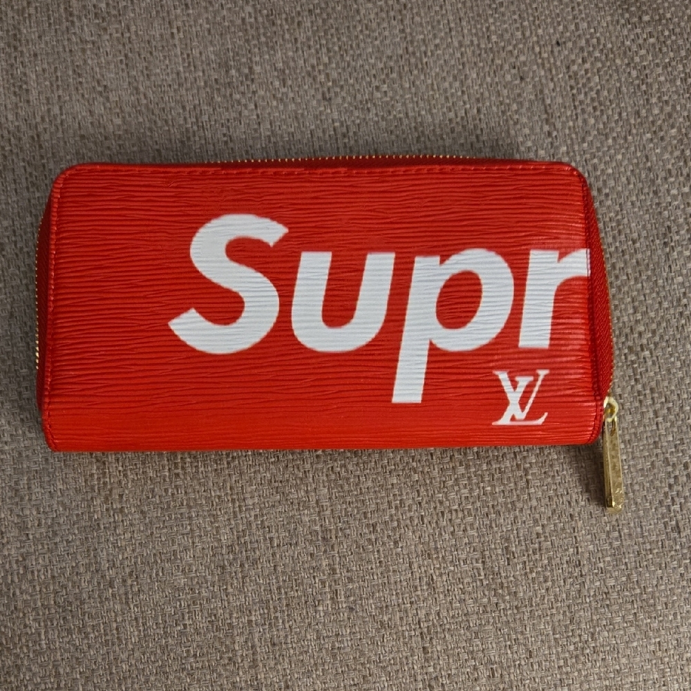 Red Logo Zip-Around Wallet